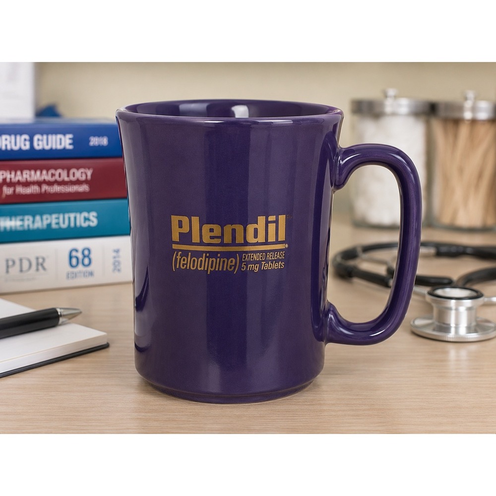 Plendil Drug Pharmaceutical RX Coffee Tea Mug Healthcare Medical Rep Promo TAMS